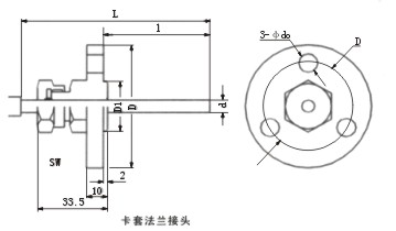 雙金屬溫度計卡套法蘭接頭